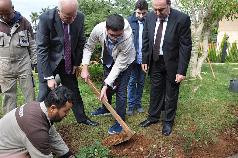 The Rafik Hariri White rose planted in the RHU gardens on the anniversary of his profound martyrdom