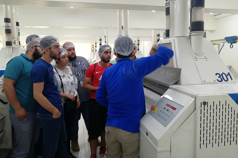 RHU MME students in an industry visit; Observe a real life automation process 