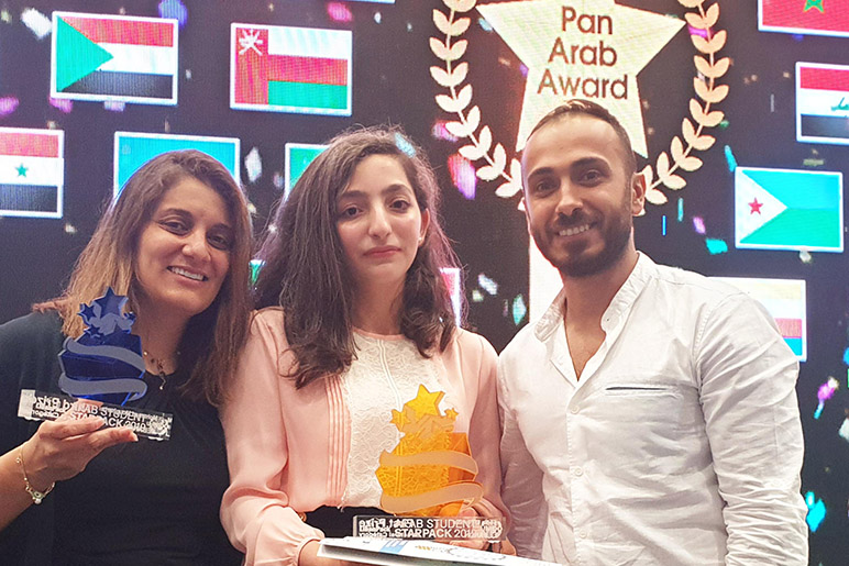 RHU graphic design students in the lead in the 2019 Arab StarPack Competition