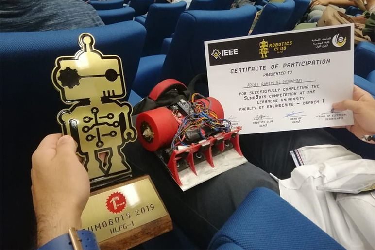 RHU STC teams wins first place in the SumoBots robotics competition