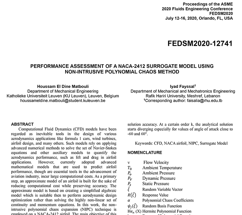 RHU engineering graduate presents technical research at FEDSM 2020, USA