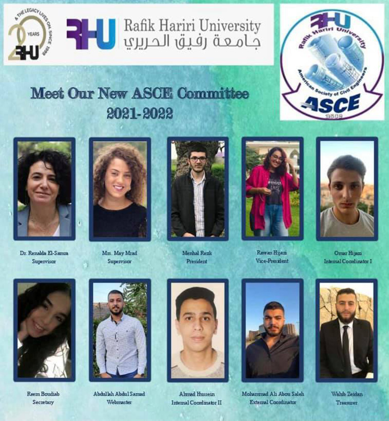 The RHU ASCE Student Chapter selects its Board of Members