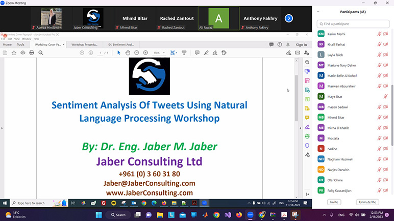 RHU delivers a workshop on sentiment analysis of tweets using artificial intelligence