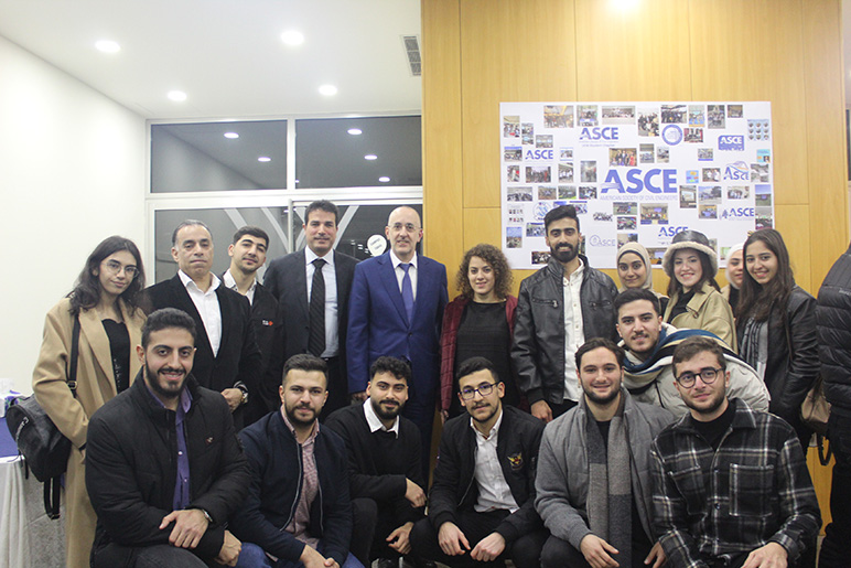RHU at the gathering for the ASCE Chapters of different universities in Lebanon
