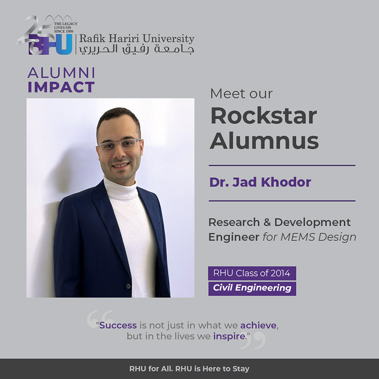 RHU civil engineering alumnus is a leading innovator in MEMS Design at Bosch, Germany