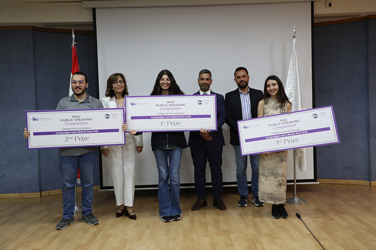 RHU crowns the winners of its Public Speaking Competition in collaboration with Toastmasters Lebanon