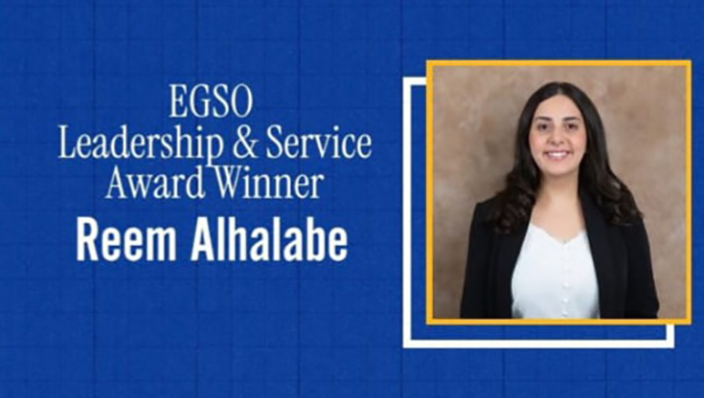 RHU alumna receives EGSO Leadership and Service Award