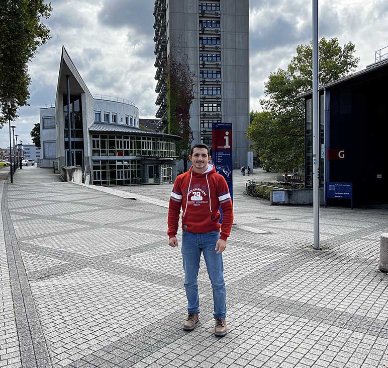 First RHU student in Germany for the double degree program with Hochschule Mannheim; Also earns