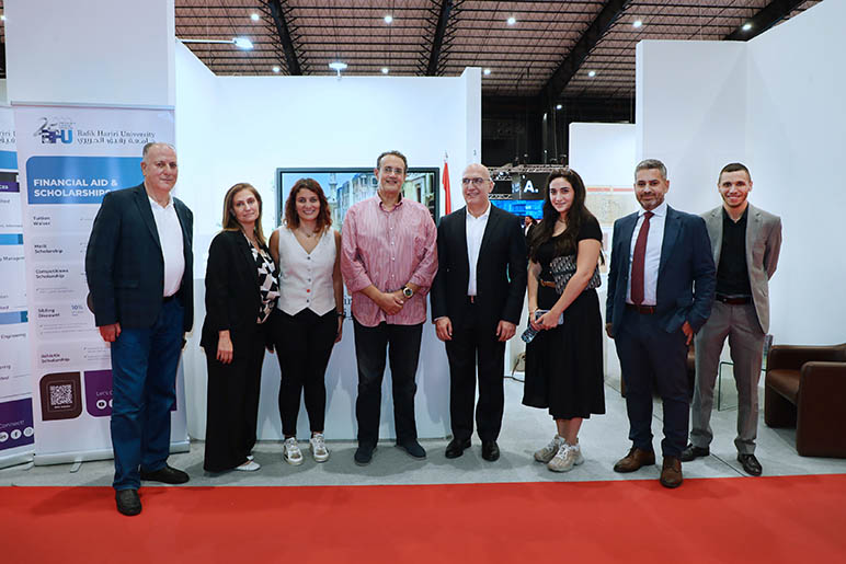Rafik Hariri University Graphic Design students showcase their creative work at the Graphic Arts Pavilion during the 67th Beirut Arab International Book Fair