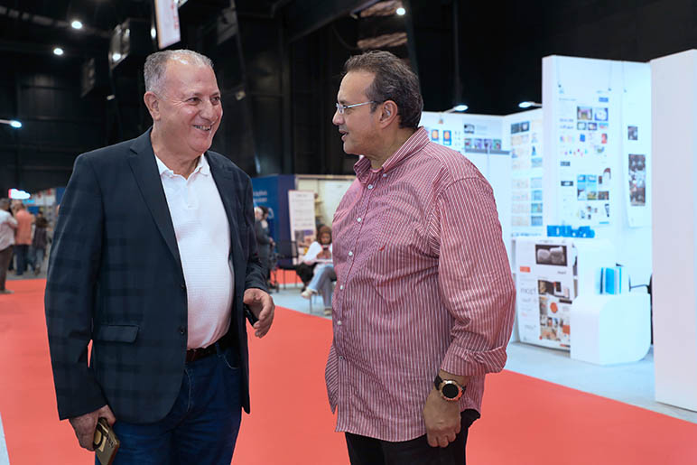 Rafik Hariri University Graphic Design students showcase their creative work at the Graphic Arts Pavilion during the 67th Beirut Arab International Book Fair