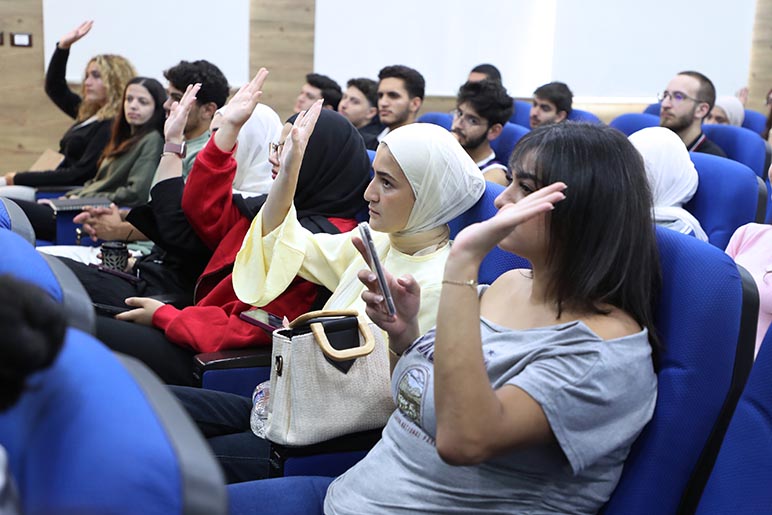RHU students attend a Nammiskills information session, introducing online learning courses and certification opportunities