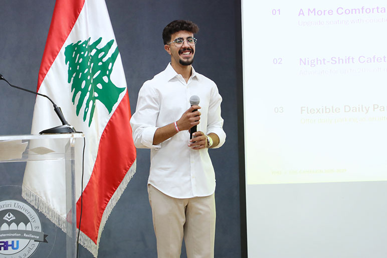 RHU Student Representative Council candidates present their programs during Campaigning Day ahead of elections