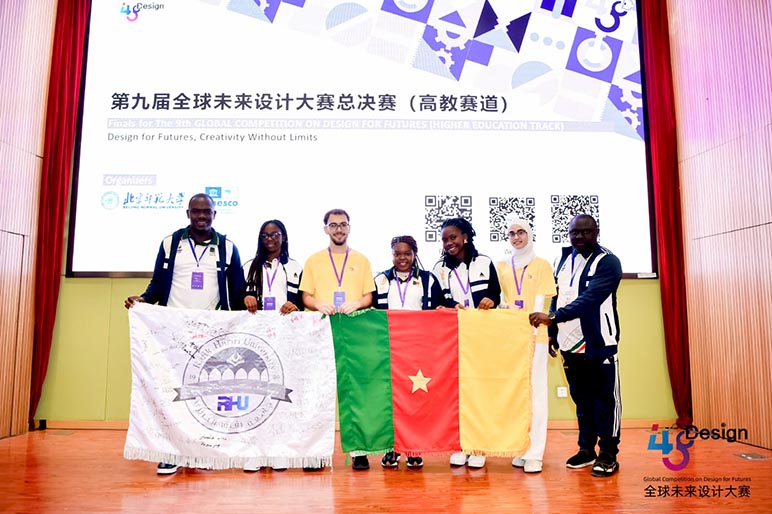 RHU Biomedical Engineering students Jihad Al Safadi and Leen Mohamad win second place with their NeoGuard AI project at the Global Competition on Design for Futures 2026 in Beijing, China.