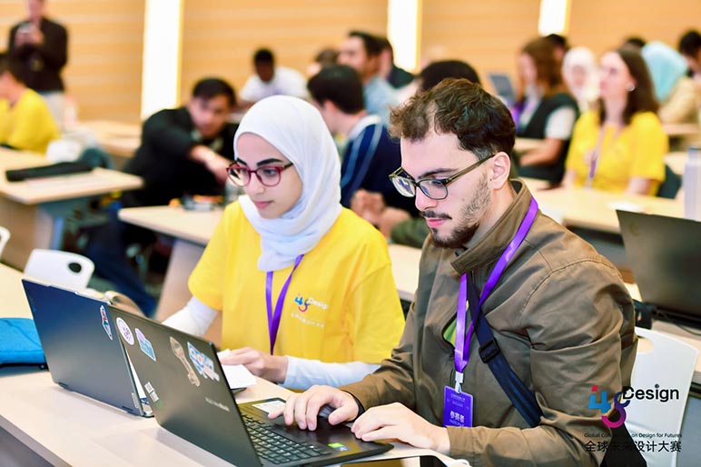 RHU Biomedical Engineering students Jihad Al Safadi and Leen Mohamad win second place with their NeoGuard AI project at the Global Competition on Design for Futures 2026 in Beijing, China.